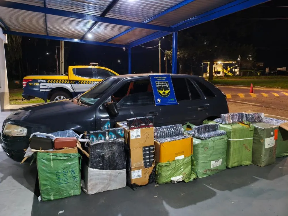 BPMRv apreende mais de R$ 500 mil em mercadorias ilegais na MS-164 em Ponta Porã
