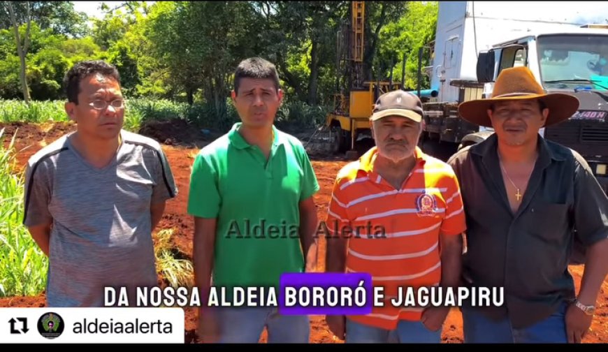 Início de perfuração de poços artesianos nas aldeias Bororó e jaguapiru marca importante avanço