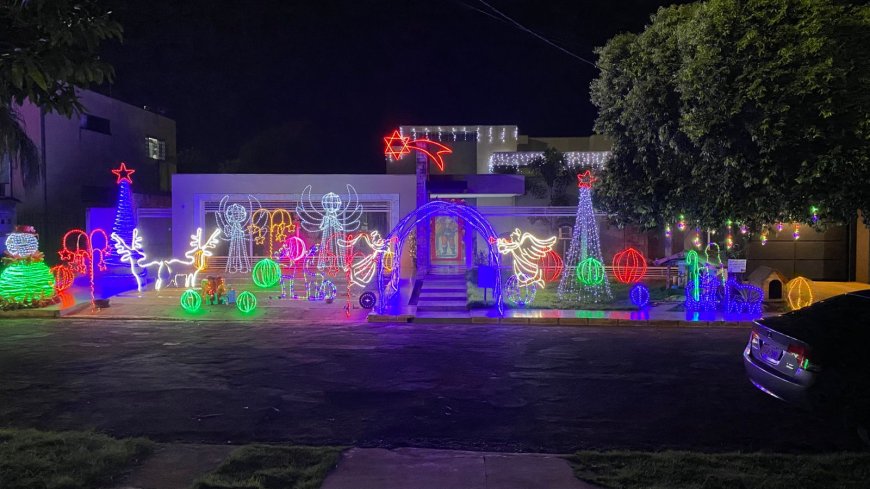 Casa de moradora se transforma em um verdadeiro cartão de natal em Itaporã