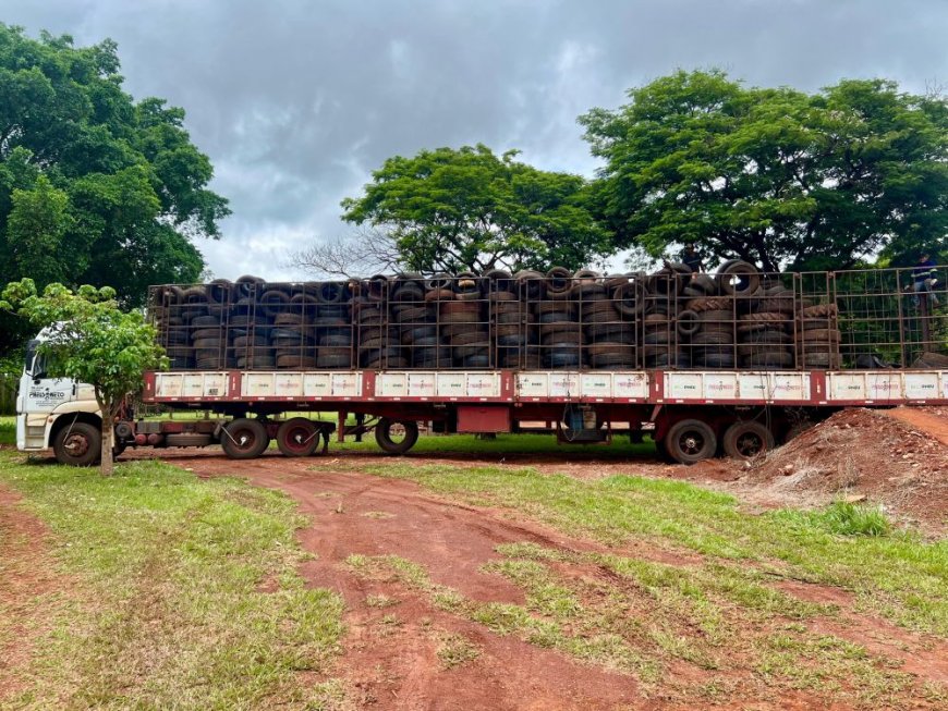 Prefeitura de Itaporã Realiza Coleta de Pneus Usados com Destinação Correta em Campo Grande